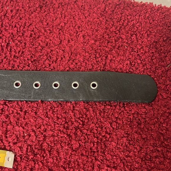 Fossil Womens Belt Medium Black Antique Brass Buckle - Picture 7 of 9